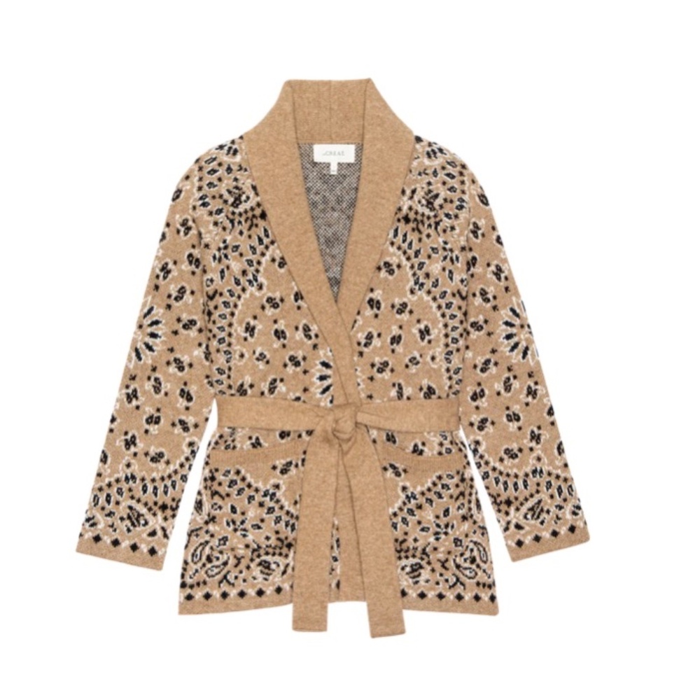 The Great The Bandana Riding Cardigan Camel Size 0 (XS/S) NWT